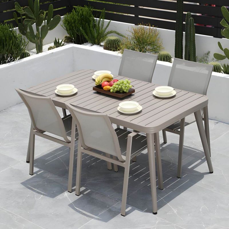 "Modern Dining Armchair Set of 2/4/6/8 Metal Patio Dining Chair - 8 Piece Set"