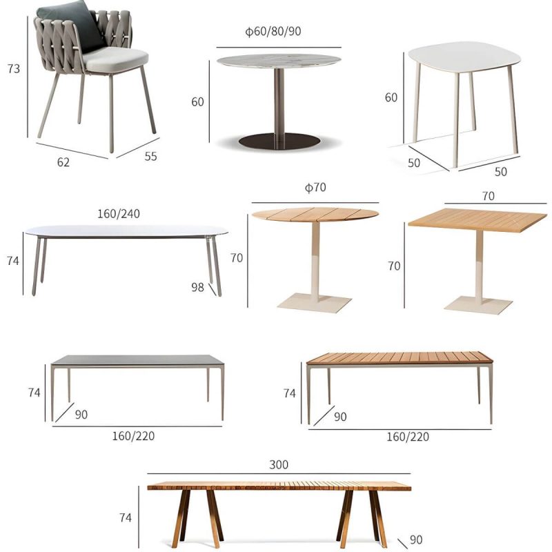 "Contemporary Scratch Resistant Balcony Table 4 Legs for Outdoor - Table Only 23.6"L x 23.6"W x 23.6"H Wood"