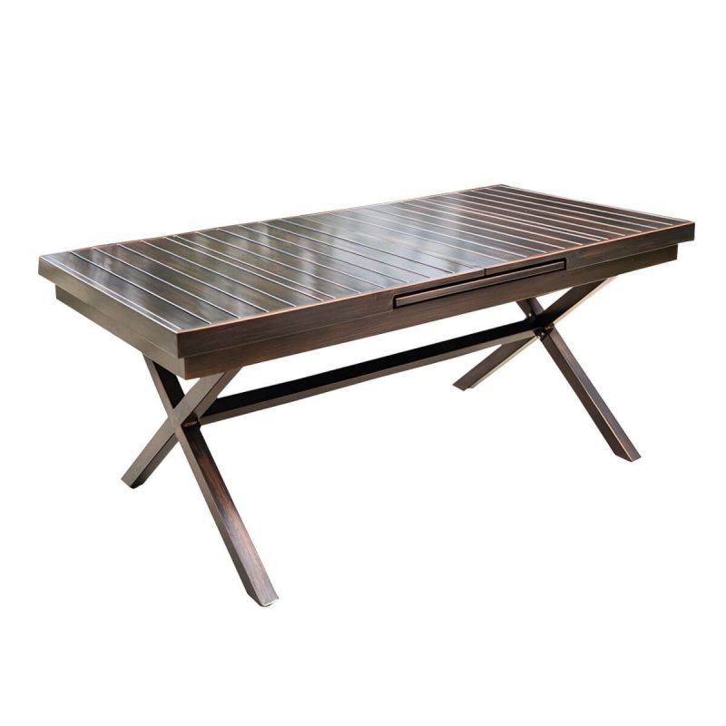 "Traditional Style Patio Table Metal Scratch Resistant Patio Table - 33"L x 33"W x 29"H Table Only"