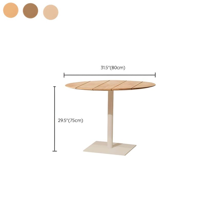 "Dimension of 2-Seater Patio Table with UV Resistant Contemporary Bistro Table - Table Only Brown 31.5"L x 31.5"W x 29.5"H Round"
