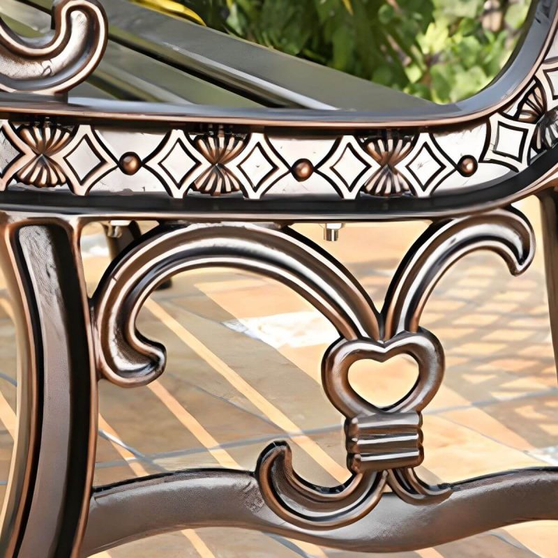 "Contemporary Style Park Bench with Legs Water Resistant for Outdoor - 39"L x 24"W x 34"H"
