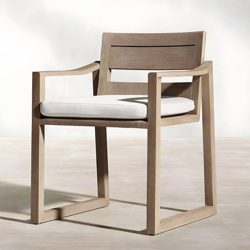 "Brown Patio Dining Table Set 1/5/7 Pcs Wood Patio Dining Table and Chairs - Chair(s) Not Available 1 Brown"