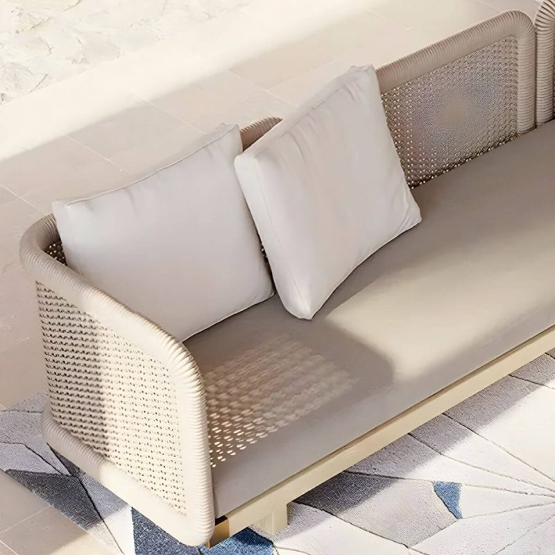 "Waterproof and Durable Upholstered Modern Sofa with Cushions - 1-Seater Sofa"