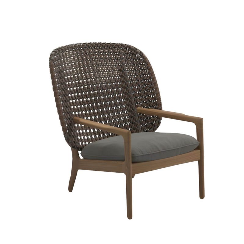 "Brown Modern Solid Wood Sofa with Cushions Water Resistant for Outdoor - 62"L x 33"W x 32"H"