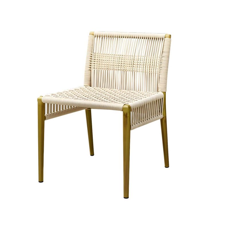 "Standard Height Dining Room Chair and Table Set with 4 Legs Table - Table & Chair(s) 2 Gold"