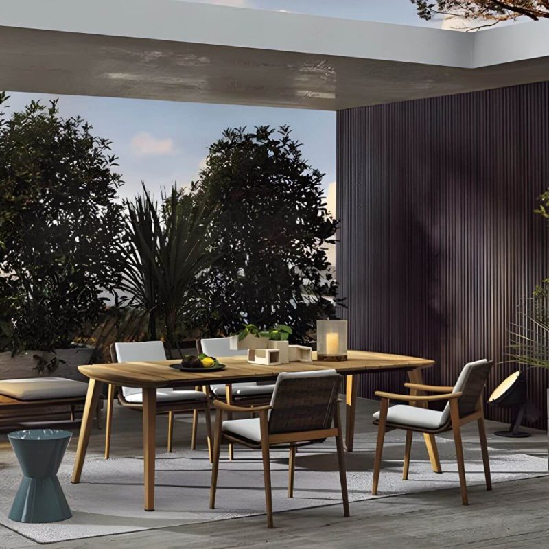"Boho Style Dining Set Solid Wood Rectangular 1/4/6 Pieces Dining Set - Table 63"L x 35.5"W x 29.1"H Zero"