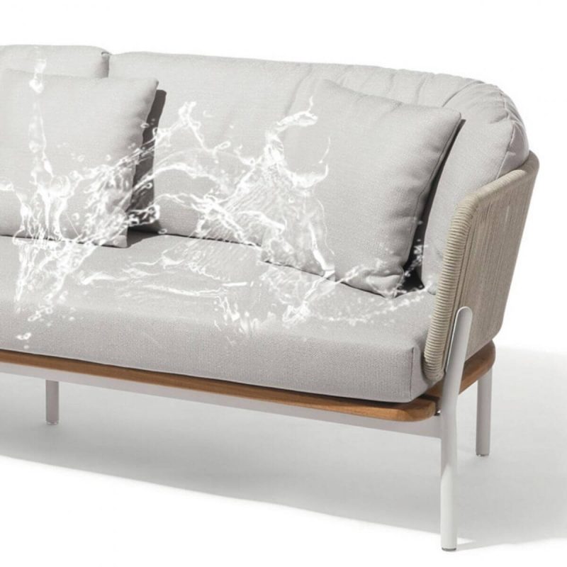 "Contemporary Tropical with Cushions Patio Sofa Water Resistant Outdoor Patio Sofa - Black 55.1"L x 29.5"W x 25.6"H"