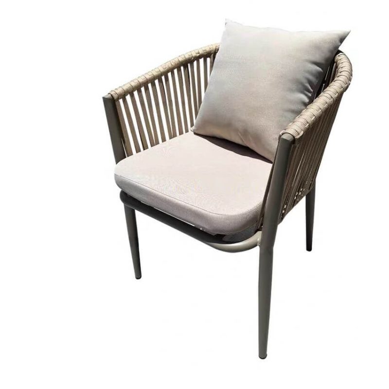 "Casual 7 Piece Set UV-proof Fabric Outdoor Dining Set with Sepia Table, Chair, and Table, 70.9"L x 35.4"W x 29.5"H, Table & 6 Chairs"