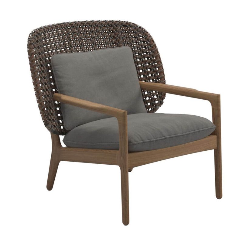 "1 Piece Teak Sand Symmetrical Uv Resistant 1 Person Sofa with Cushion, 1-Seater Sofa"