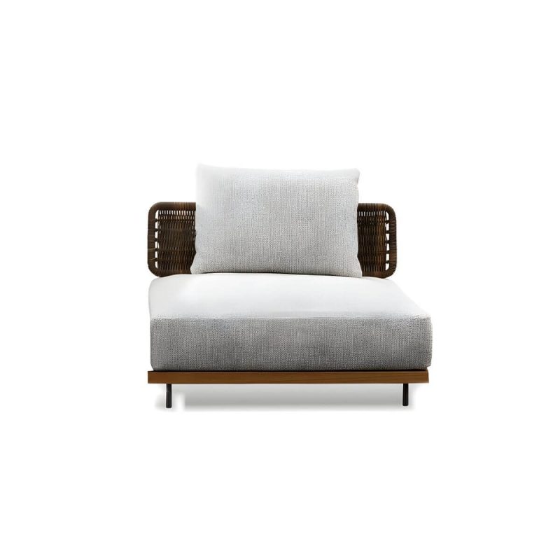 "Modern Wicker Outdoor Loveseat Water Resistant Outdoor Patio Sofa - Square Sofa Solid Wood"