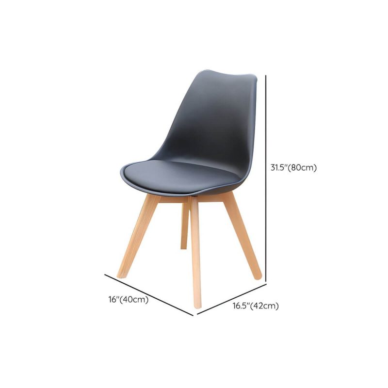 "Dimension of Stacking Dining Armchair Contemporary Plastic Patio Arm Chair - 16"L x 17"W x 31"H 2 Piece Set"