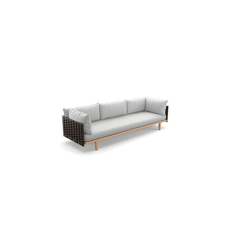 "Solid Wood Outdoor Loveseat Water Resistant Outdoor Patio Sofa with Cushions - 79"L x 29.5"W x 28"H 3-Seater Sofa"