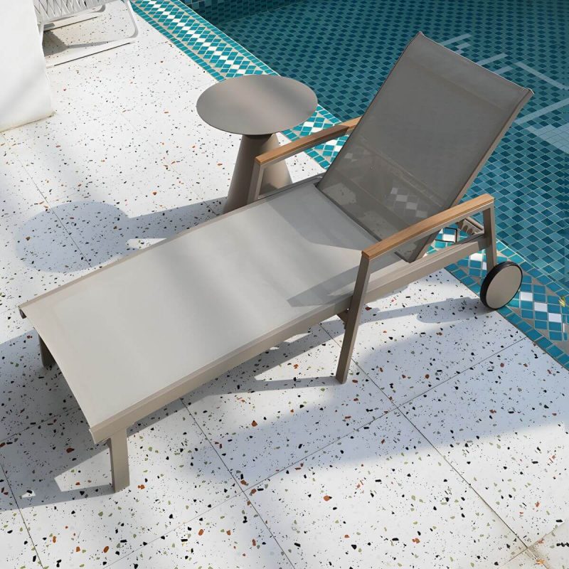 "2-Seater Metal Side Table with UV Resistant Contemporary Patio Table - Table Only 20"L x 20"W x 22"H"