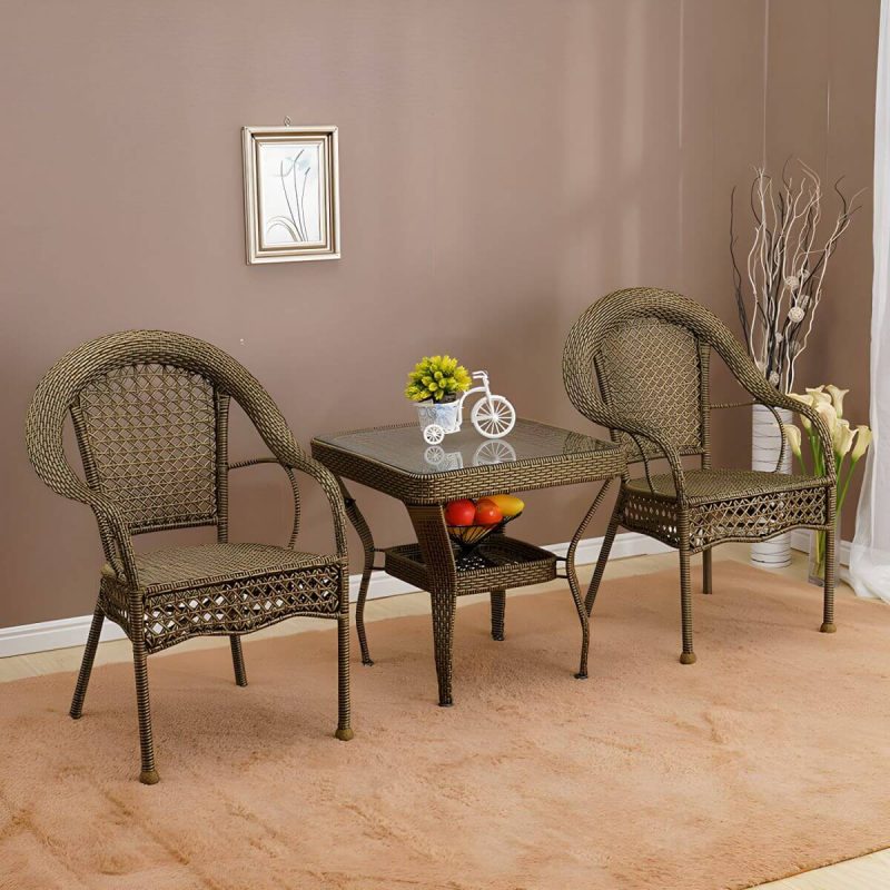 "Modern Metal Frame Stacking Dining Chair with Arm Water Resistant - Black 4 Piece Set"