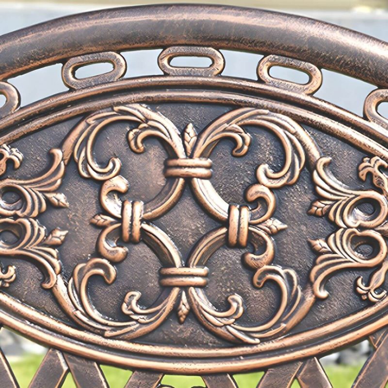 "Modern Style Metal Park Bench with Legs Water Resistant for Outdoor - White 59"L x 24"W x 34"H"