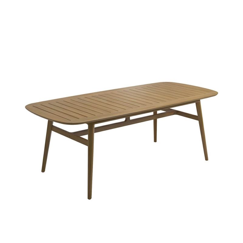 "Brown Patio Table Solid Wood Contemporary Style in Rectangular/Square Shape - Table Only 70.9"L x 35.4"W x 29.5"H"