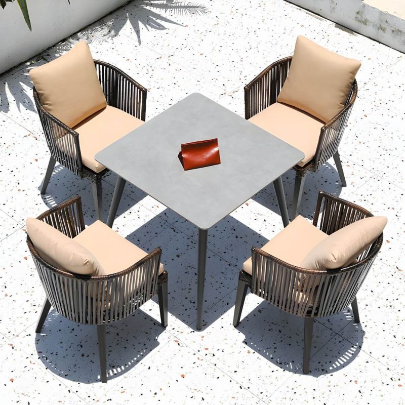 "Contemporary Style 1/5/7 Pcs Dining Set Stoner Dining Table Set - Table & Chair(s) 4 Square Grey"