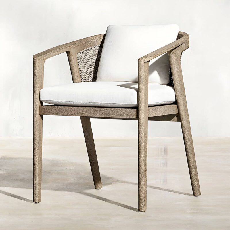 "Elegant Teak Wood Patio Dining Set with More Time Spent with Nature - Table 118.1"L x 35.4"W x 29.5"H"