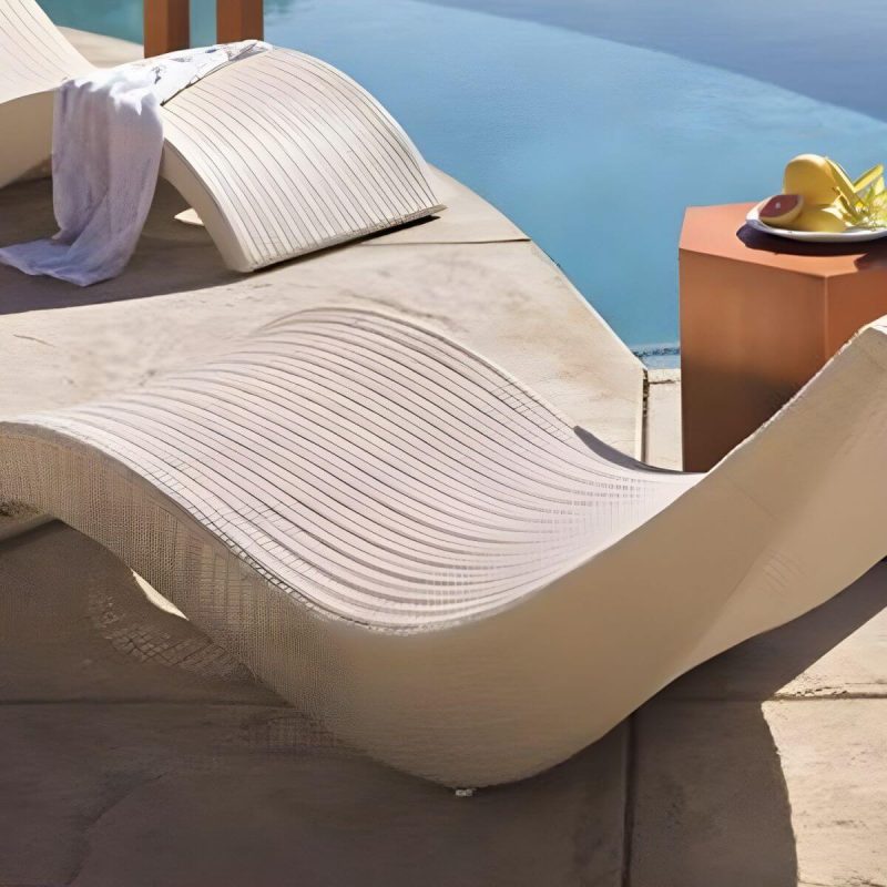 "Tropical Patio Daybed Wicker/Rattan UV Resistant Beige Mildew Resistant - Black"