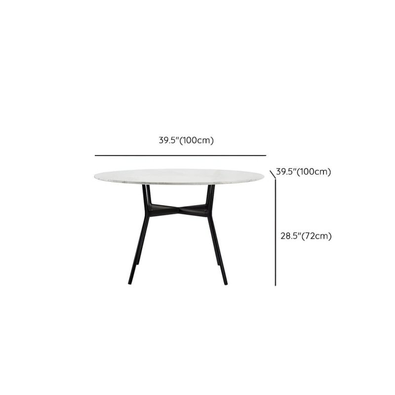 "Dimension of Modern Brown Patio Dining Table without Umbrella Hole and Non-Foldable Design - Table Only 39.4"L x 39.4"W x 28.3"H Round"