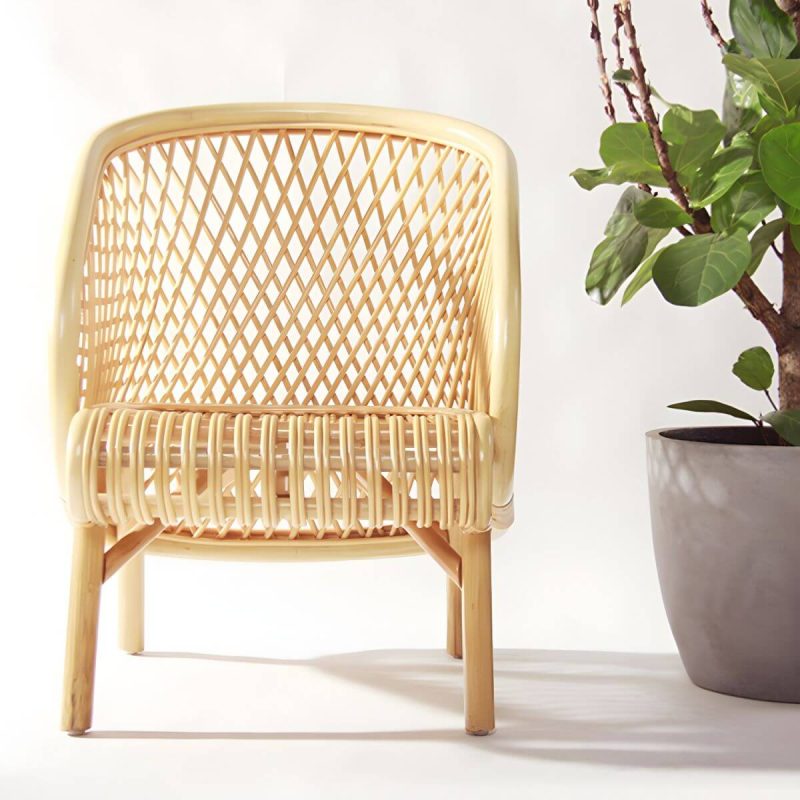 "Tropical Matte Finish Patio Chair Assembled Wicker with Arms - Nut-Brown 6 Piece Set"