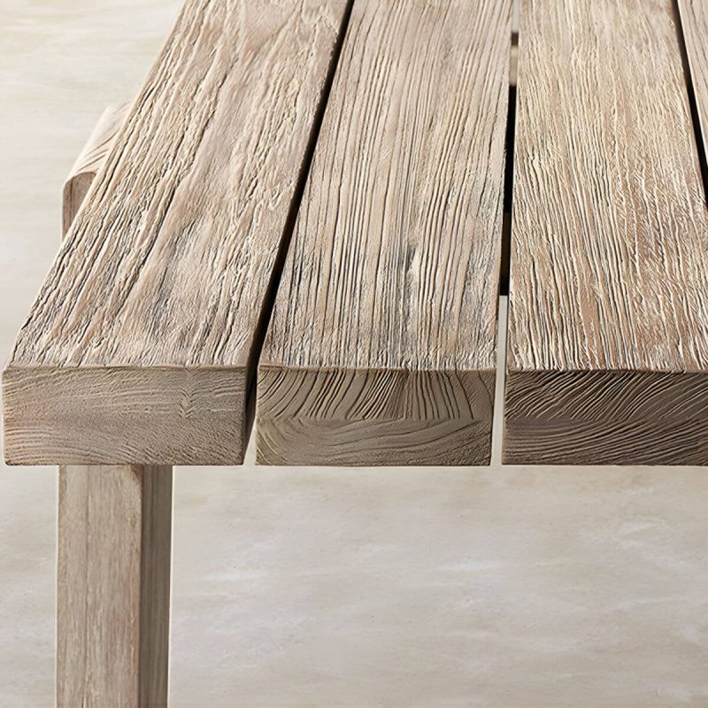 "Stylish Teak Wood Patio Dining Set with Bench for Outdoor Gatherings - Table 59.1"L x 35.4"W x 29.5"H"