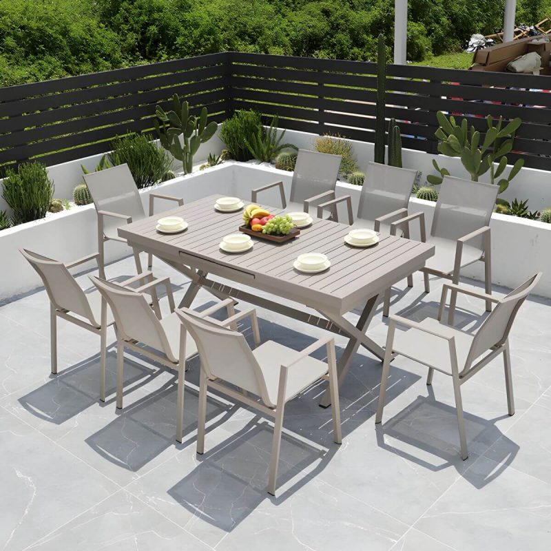 "Modern Dining Armchair Set of 2/4/6/8 Metal Patio Dining Chair - 6 Piece Set"