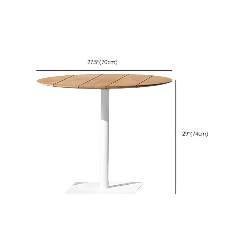 "Dimension of Stone/Wood Dining Table Farmhouse Table with Metal Frame for Living Room - 27.6"L x 27.6"W x 29.1"H Table Only"