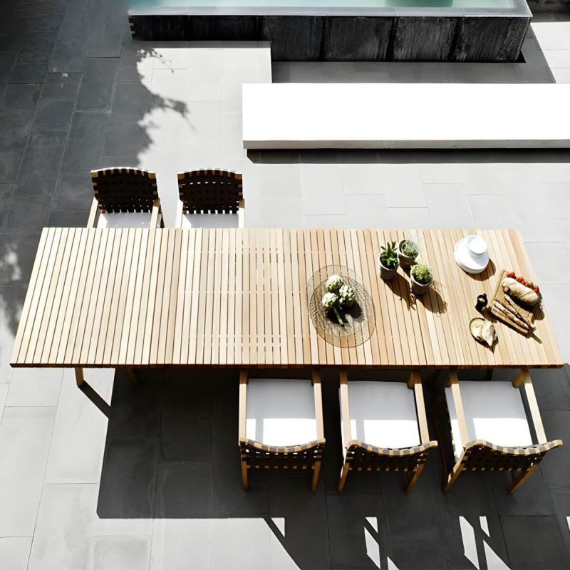 "Modern Patio Dining Table Set 1/3/6/11 Pcs Wood Frame Patio Dining Table and Chairs - Table & Chair(s) 118.1"L x 35.4"W x 29.5"H 5 Brown"