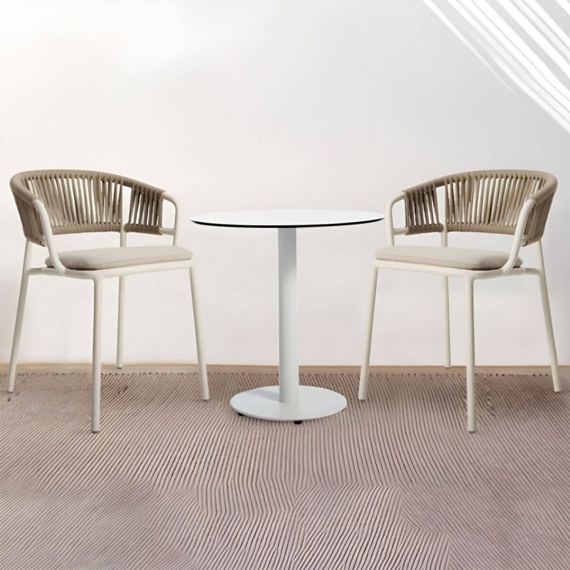 "Modern Light Brown Dining Arm Chair Cane Back for Living Room - Light Gray 1 Piece"