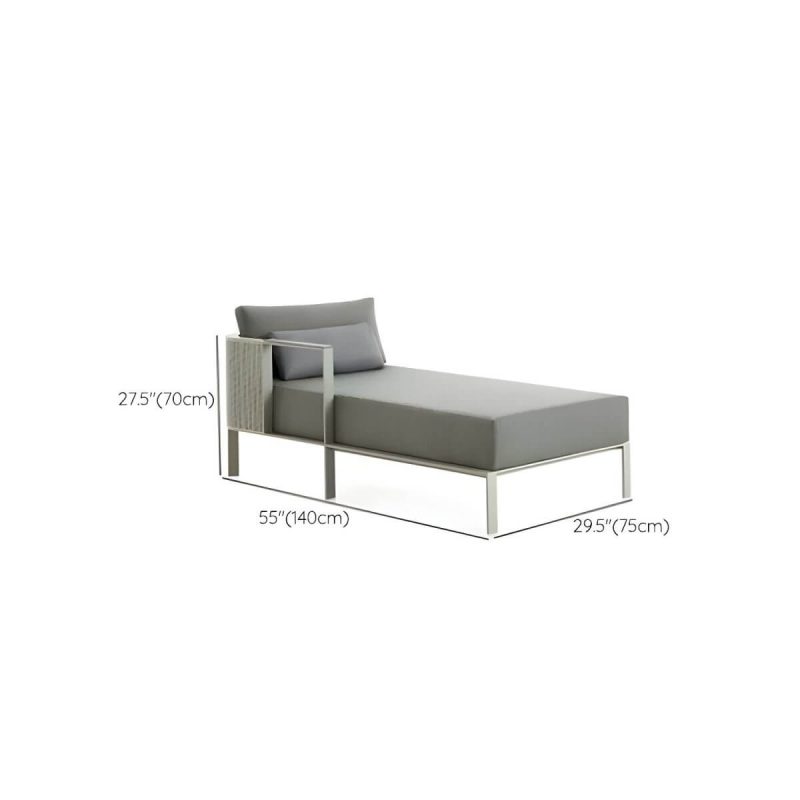 "Dimension of Metal Frame Outdoor Patio Sofa Industrial Water Resistant Patio Sofa - 55"L x 29.5"W x 28"H Chaise Lounge"