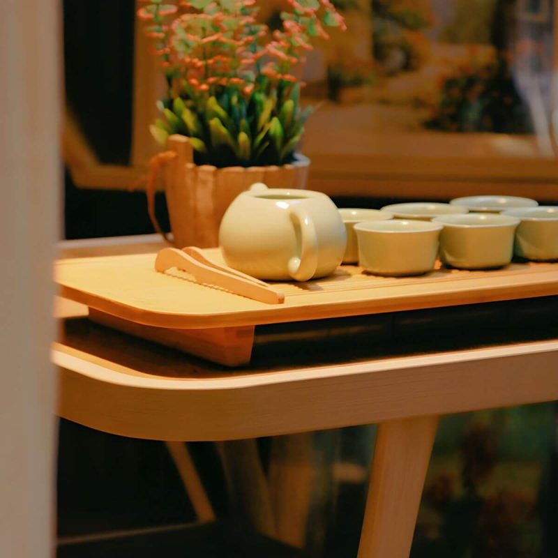 "Natural Patio Table Wooden Contemporary Style in Rectangular Shape - Table Only"