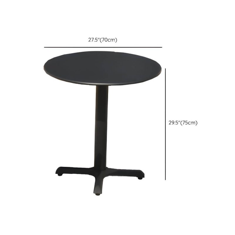 "Dimension of Modern Wood Patio Dining Table 3/5/7/9 Pcs Black Dining Set for Courtyard - Table & Chair(s) 27.6"L x 27.6"W x 29.5"H 2 Round"