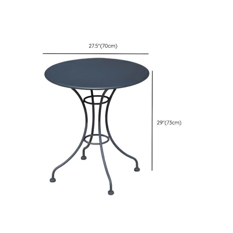 "Dimension of Modern Brown Wicker/Rattan Patio Dining Set with Stackable Chairs, Metal Table Base - Table & Chair(s) 27.6"L x 27.6"W x 28.7"H 2"