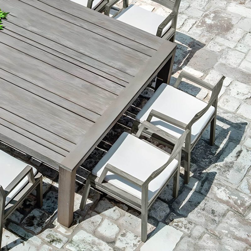 "Solid Wood Dining Table Set 1/5/11 Pieces Boho Patio Dining Sets - Table 70.9"L x 39.4"W x 29.5"H Zero"