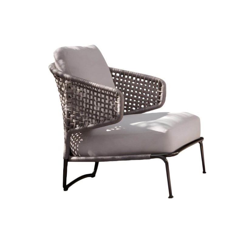 "Tropical Outdoor Chair with Removable Water Repellent Finish Cushion - 26"L x 28"W x 31"H With Arms 1 Piece"