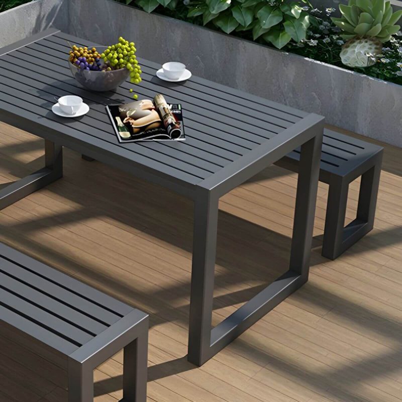 "Rectangle Dining Table Industrial 29.52" High Brown Wood Table - 51.2"L x 27.6"W x 29.5"H Table Only"