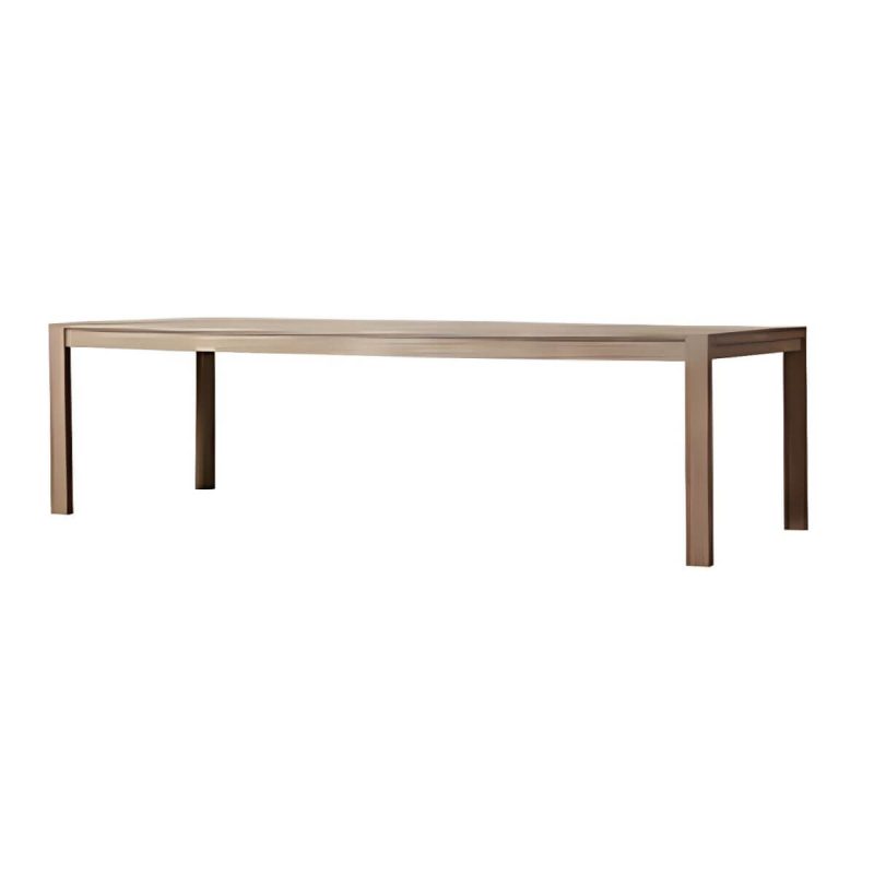 "Water Resistant Patio Table Contemporary Style Outdoor Dining Table - Brown 59.1"L x 59.1"W x 29.9"H Table Only"