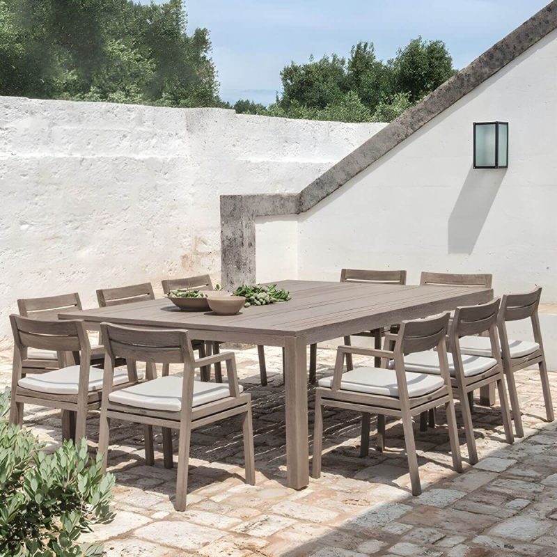 "Modern Wooden Dining Table Set with Armless Chairs for Outdoors - Table 70.9"L x 35.4"W x 29.5"H Zero"