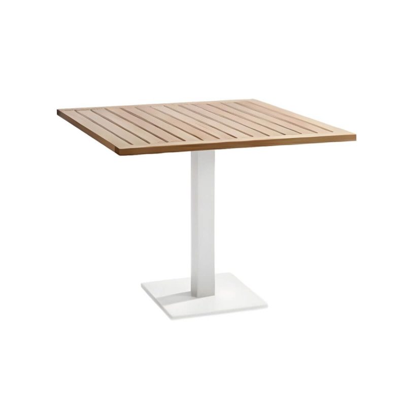 "Contemporary Scratch Resistant Balcony Table 4 Legs for Outdoor - Table Only 27.6"L x 27.6"W x 27.6"H Wood"