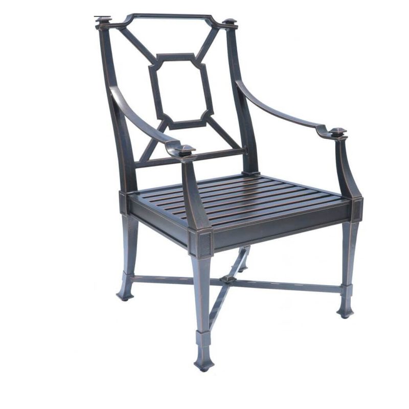 "5 Piece Set Metal Seating Weatherproof Ink Outdoor Dining Set with Pillow, Table, and Chairs, 39.4"L x 39.4"W x 29.9"H, Table & 4 Chairs"
