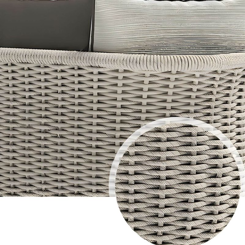 "Modern 31.5 Inch Cord Sofa Pillow Included Outdoor Patio Furniture - 1-Seater Sofa"