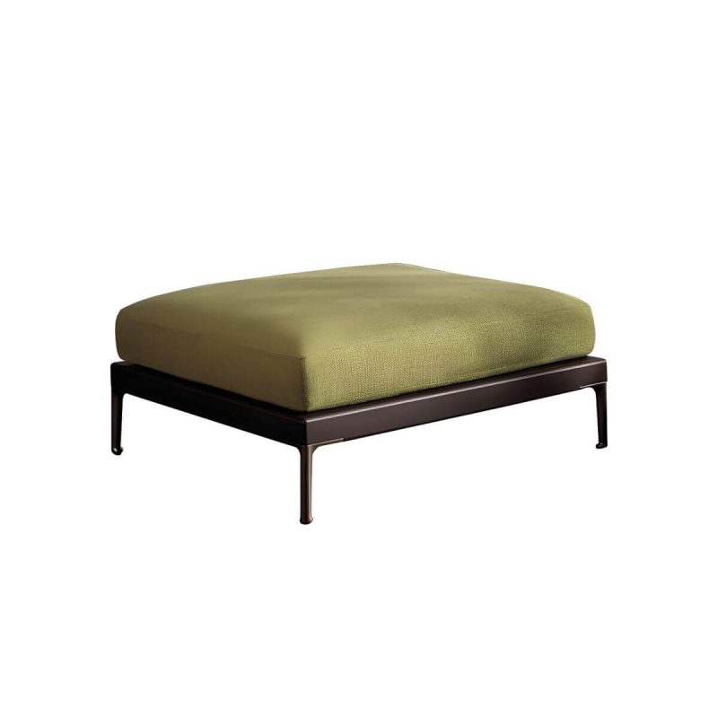 "Metal Patio Sofa Water Resistant and UV Resistant Outdoor Patio Sofa - Square Pedal"