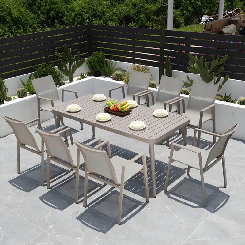 "Modern Dining Armchair Set of 2/4/6/8 Metal Patio Dining Chair - 4 Piece Set"