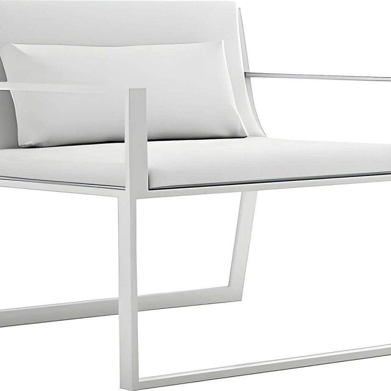 "Aluminum Alloy Frame Outdoor Sofa Modern Style Waterproof Cushion Included - 71"L x 29.5"W x 28"H"