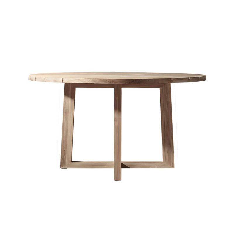 "Elegant Teak Wood Weatherproof Patio Dining Set with Modern Design - Table 47.2"L x 47.2"W x 29.5"H"