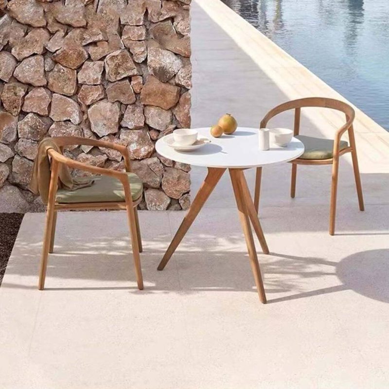 "Grey Stone Rectangle Sun-proof Modern Patio Dining Table, Without Chairs, 79"L x 39"W x 29"H"