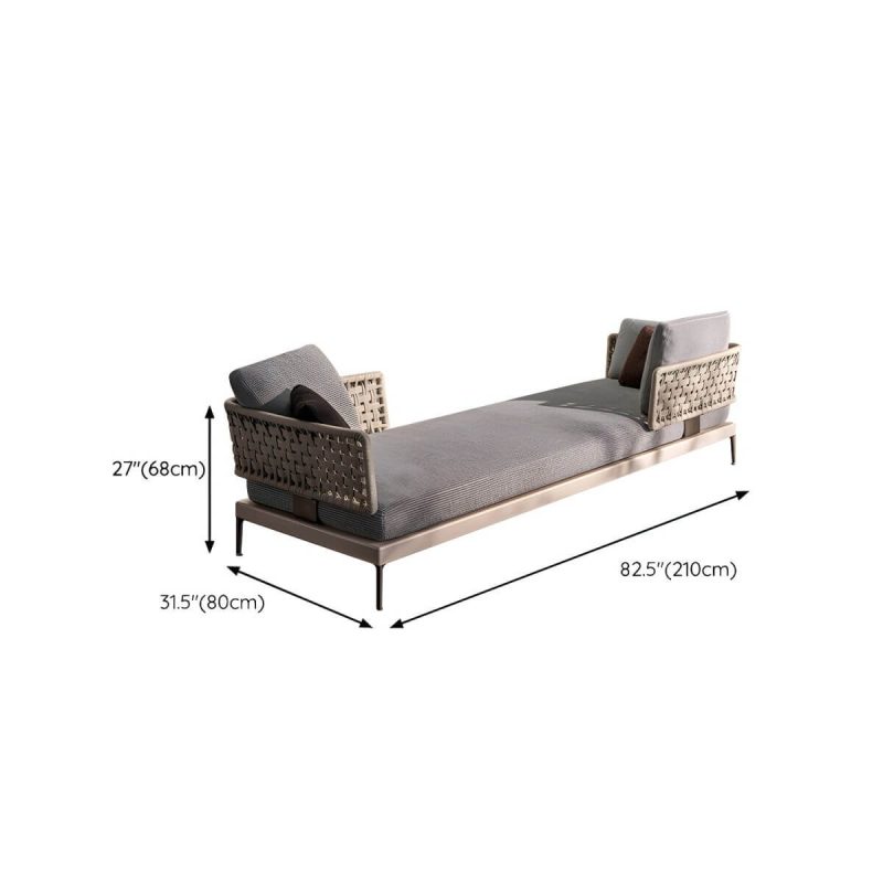 "Dimension of Metal Patio Sofa Water Resistant and UV Resistant Outdoor Patio Sofa - 3-Seater Sofa"