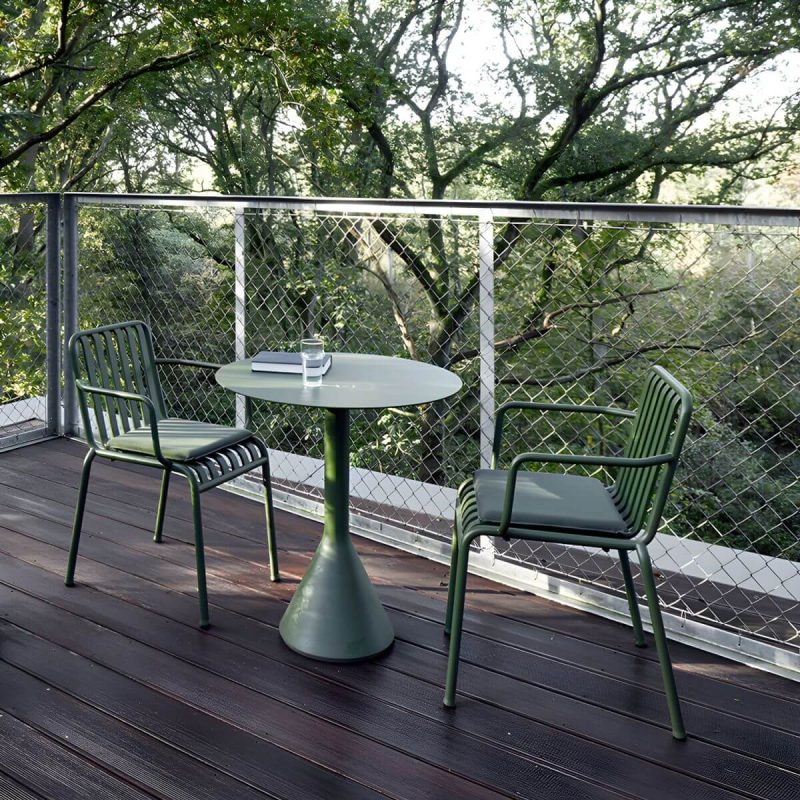 "Industrial Metal Outdoor Bistro Chairs Open Back Dining Chairs in Green - 22"L x 20"W x 31"H 8 Piece Set"