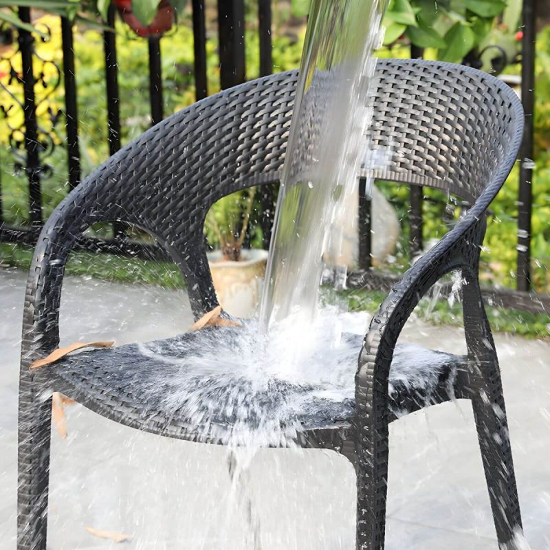 "Stacking Dining Armchair Contemporary Plastic Patio Arm Chair - 20"L x 17"W x 28"H 6 Piece Set"